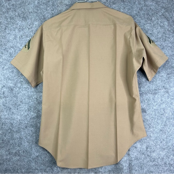 USMC Short Sleeve Khaki “Charlie/Chucks” Service C Uniform Shirt Lance Corporal - Picture 2 of 3